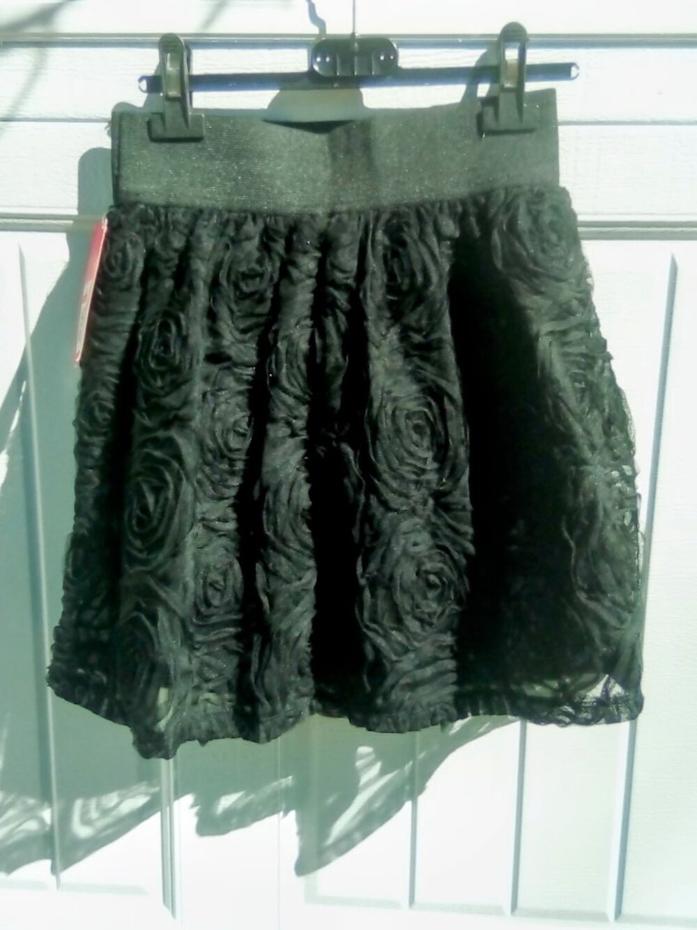XHILARATION Black Lace Layered Mini Skirt. Size xs 100% Polyester. NWT!